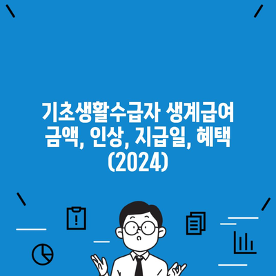 기초생활수급자 생계급여 금액, 인상, 지급일, 혜택 (2024)