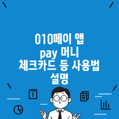 010페이 앱 pay 머니 체크카드 등 사용법 설명