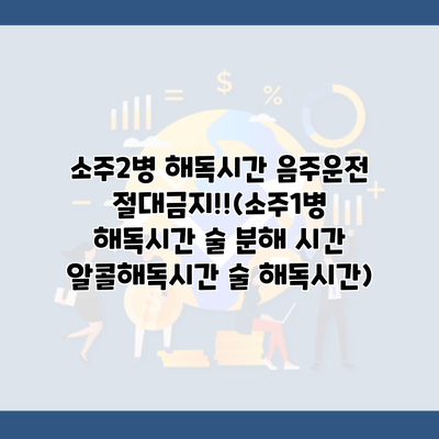 소주2병 해독시간 음주운전 절대금지!!(소주1병 해독시간 술 분해 시간 알콜해독시간 술 해독시간)