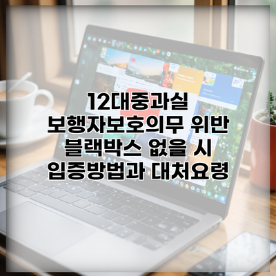 12대중과실 보행자보호의무 위반 블랙박스 없을 시 입증방법과 대처요령