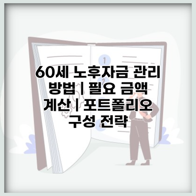 60세 노후자금 관리 방법 | 필요 금액 계산 | 포트폴리오 구성 전략