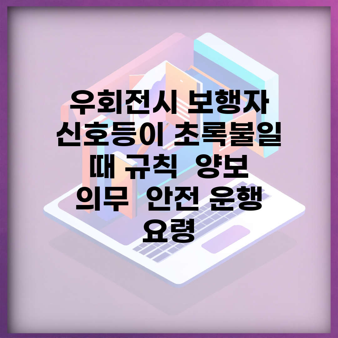 우회전시 보행자 신호등이 초록불일 때 규칙 | 양보 의무 | 안전 운행 요령