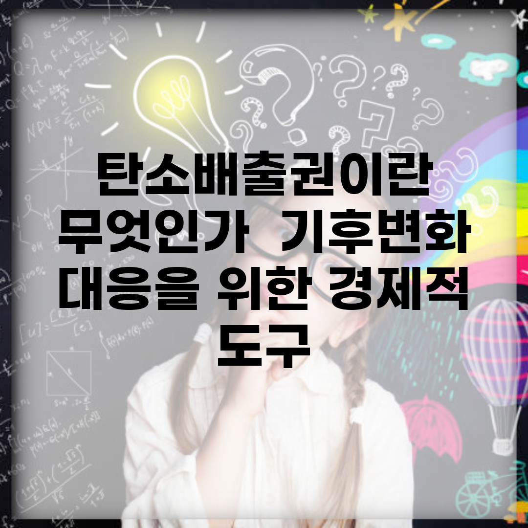 탄소배출권이란 무엇인가 | 기후변화 대응을 위한 경제적 도구