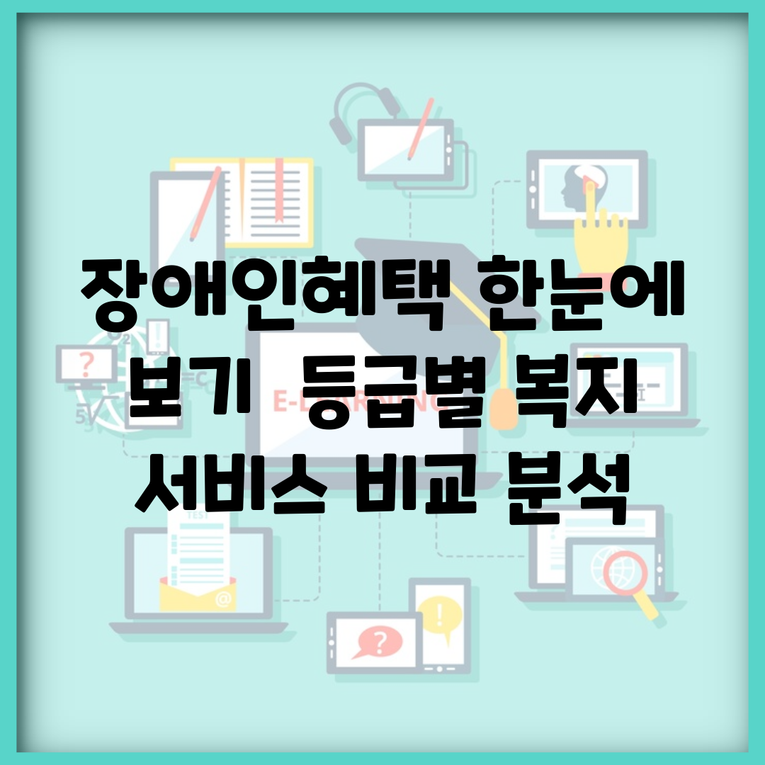 장애인혜택 한눈에 보기 | 등급별 복지 서비스 비교 분석
