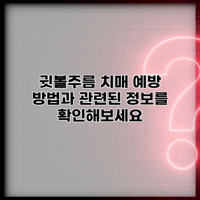귓볼주름 치매 예방 방법과 관련된 정보를 확인해보세요