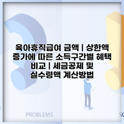 육아휴직급여 금액 | 상한액 증가에 따른 소득구간별 혜택 비교 | 세금공제 및 실수령액 계산방법