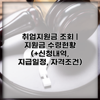 취업지원금 조회 | 지원금 수령현황 (+신청내역, 지급일정, 자격조건)