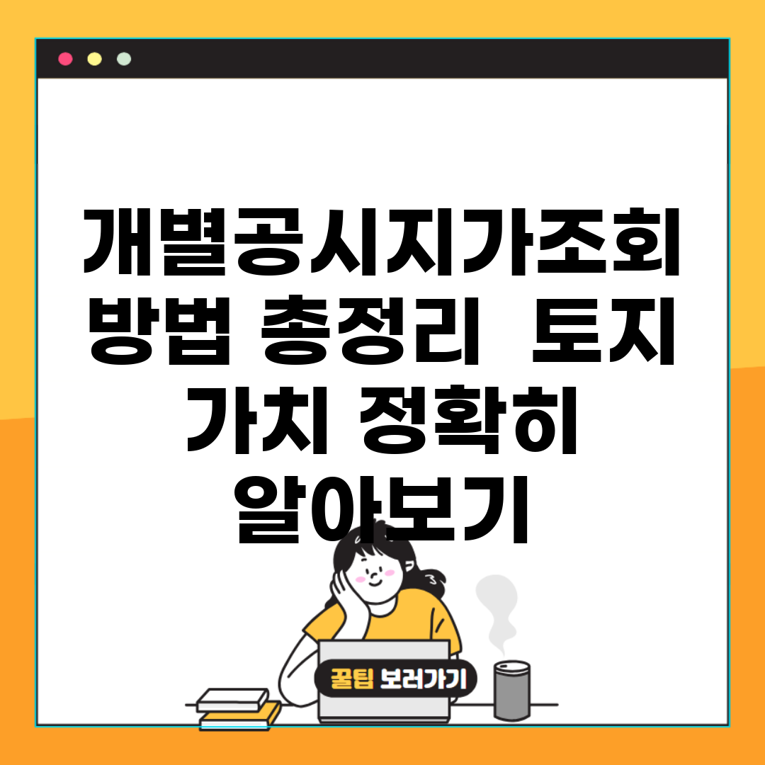 개별공시지가조회 방법 총정리 | 토지 가치 정확히 알아보기