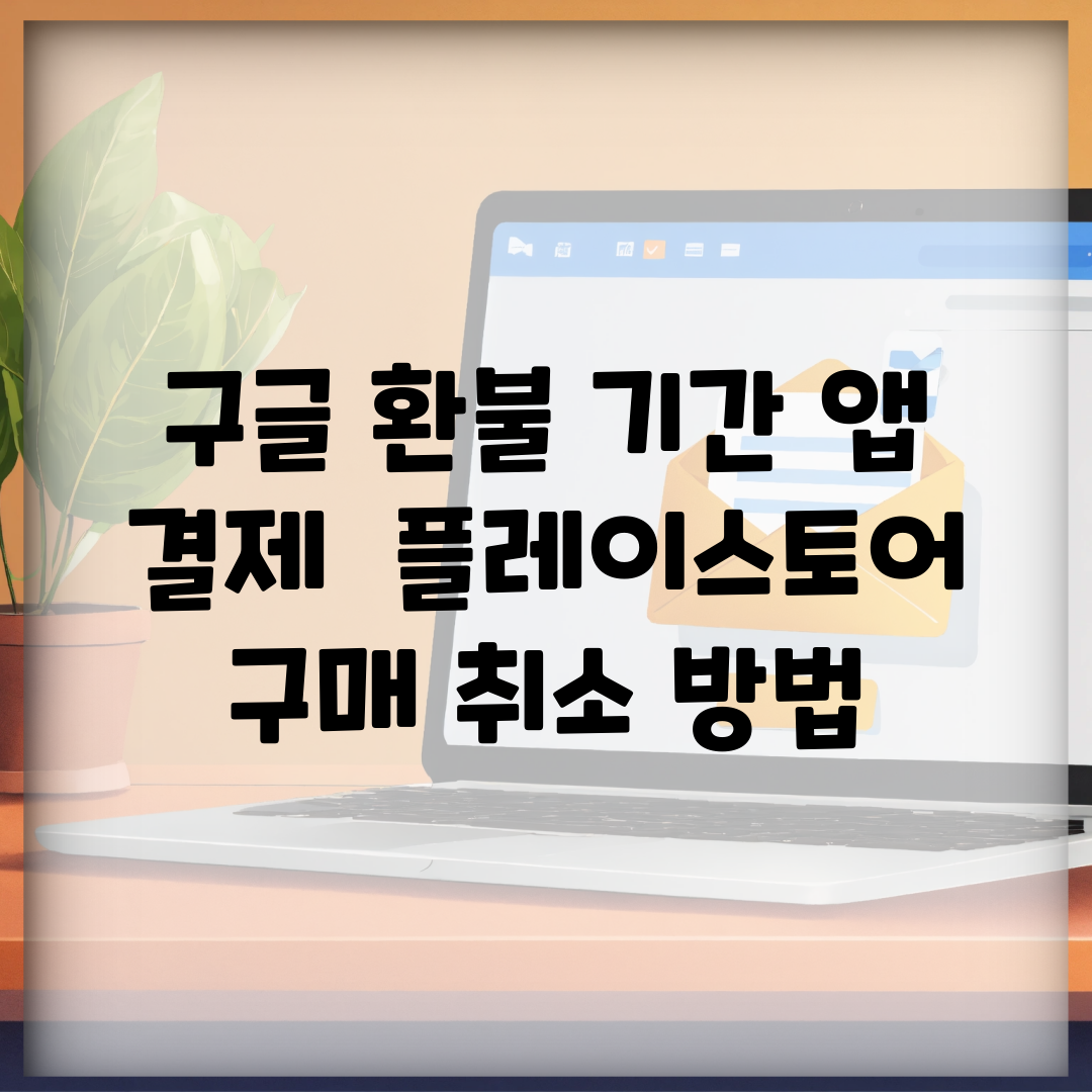 구글 환불 기간 앱 결제 | 플레이스토어 구매 취소 방법