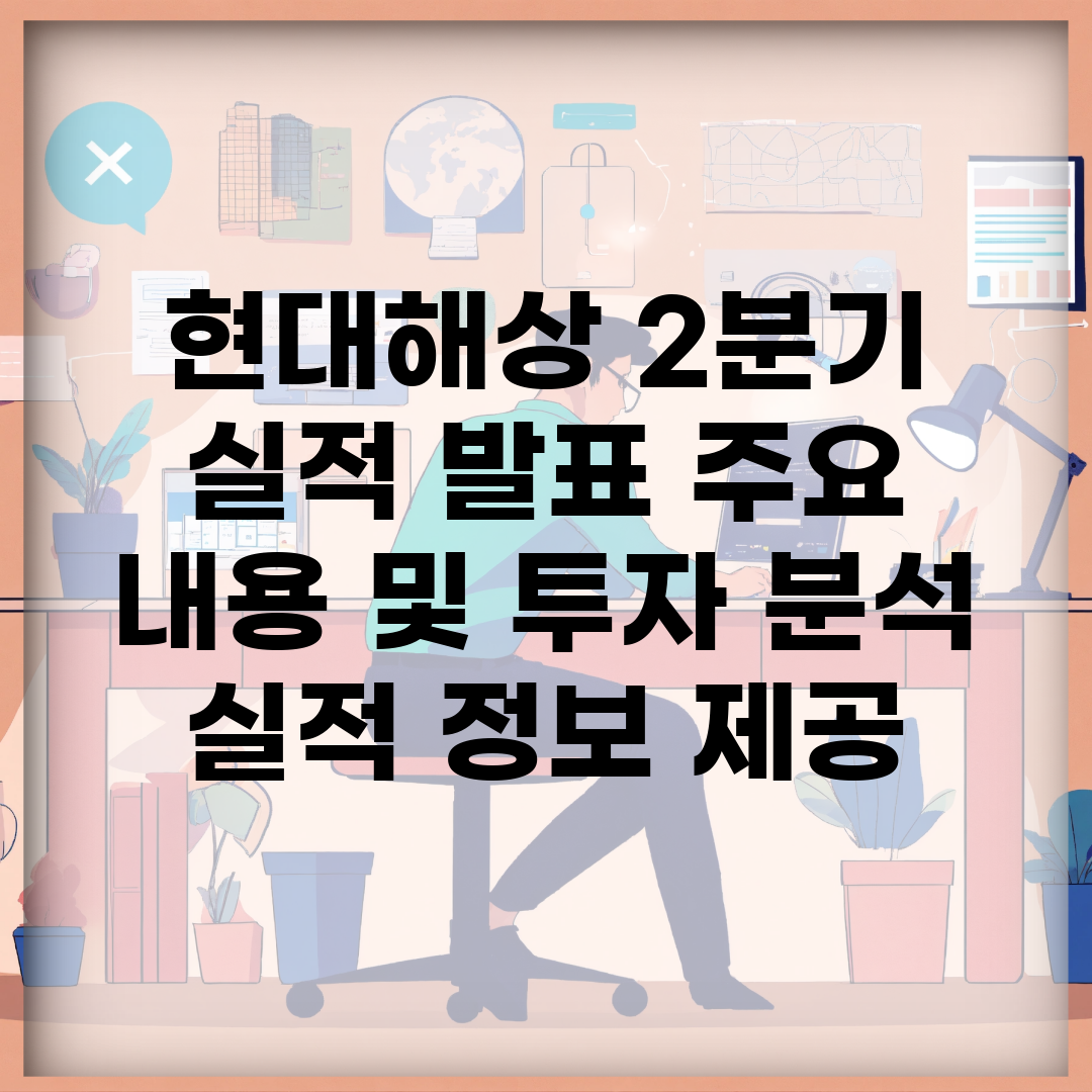 현대해상 2분기 실적 발표 주요 내용 및 투자 분석 | 실적 정보 제공