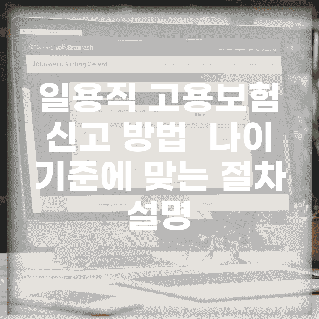 일용직 고용보험 신고 방법 | 나이 기준에 맞는 절차 설명