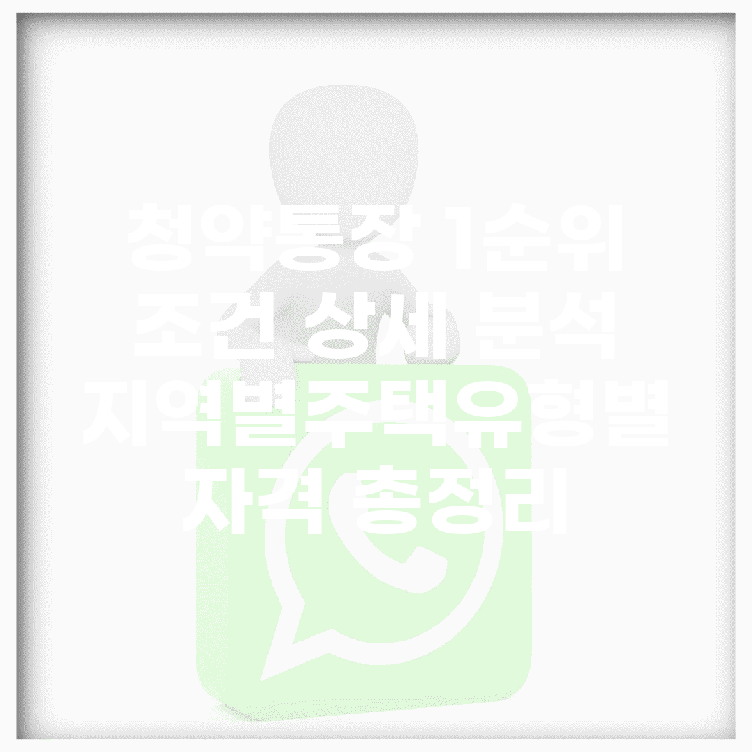 청약통장 1순위 조건 상세 분석 | 지역별·주택유형별 자격 총정리