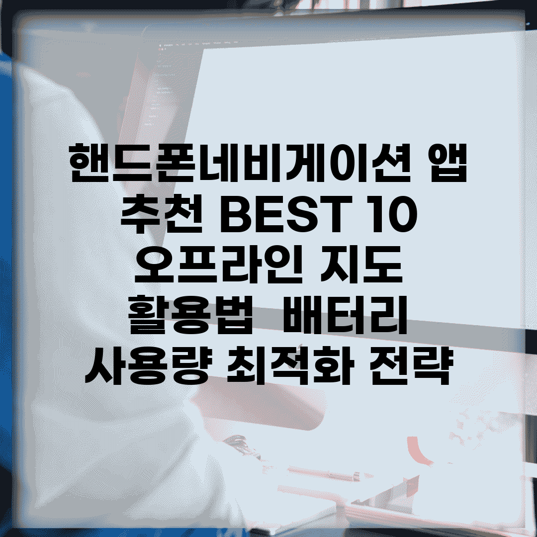 핸드폰네비게이션 앱 추천 BEST 10 | 오프라인 지도 활용법 | 배터리 사용량 최적화 전략