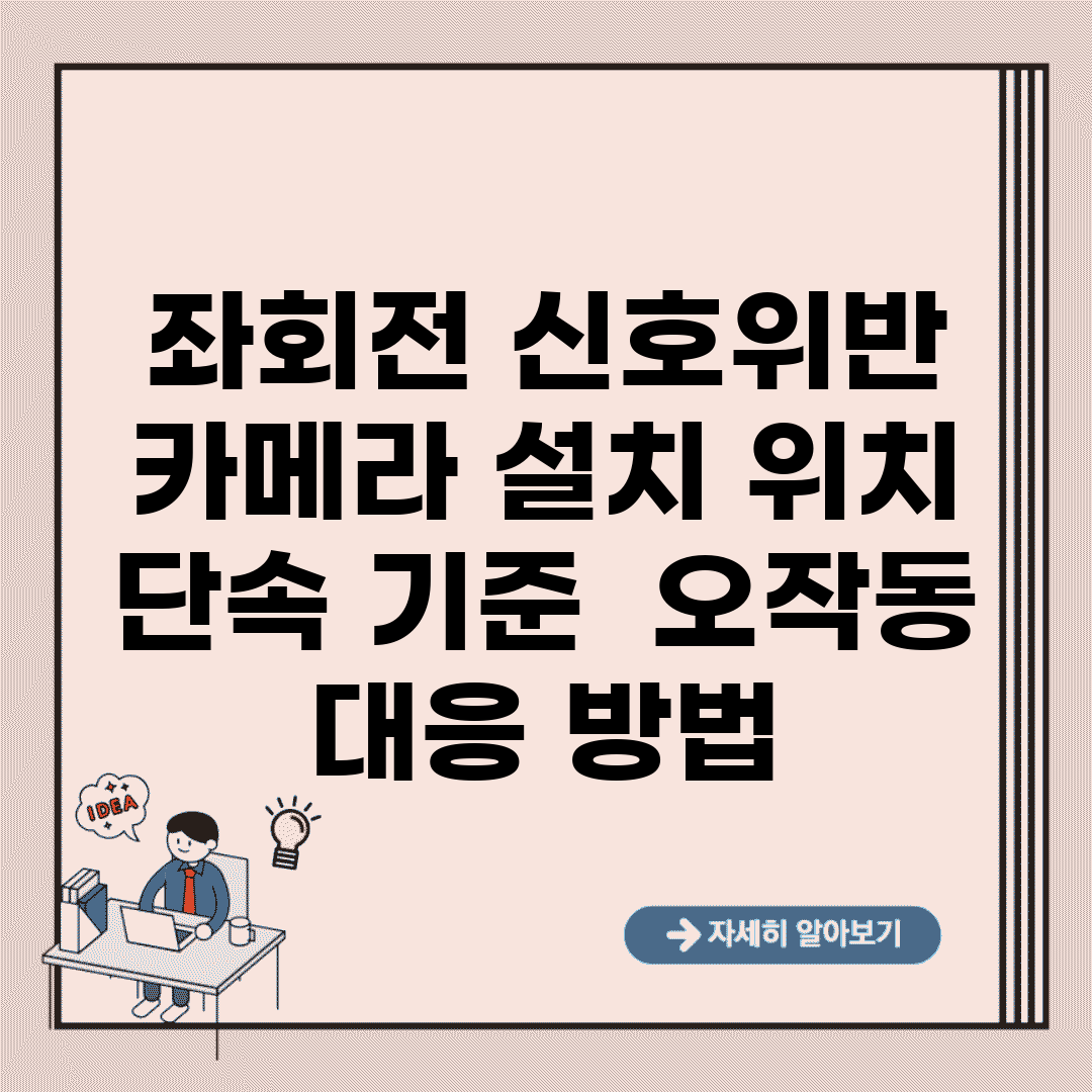 좌회전 신호위반 카메라 설치 위치 | 단속 기준 | 오작동 대응 방법
