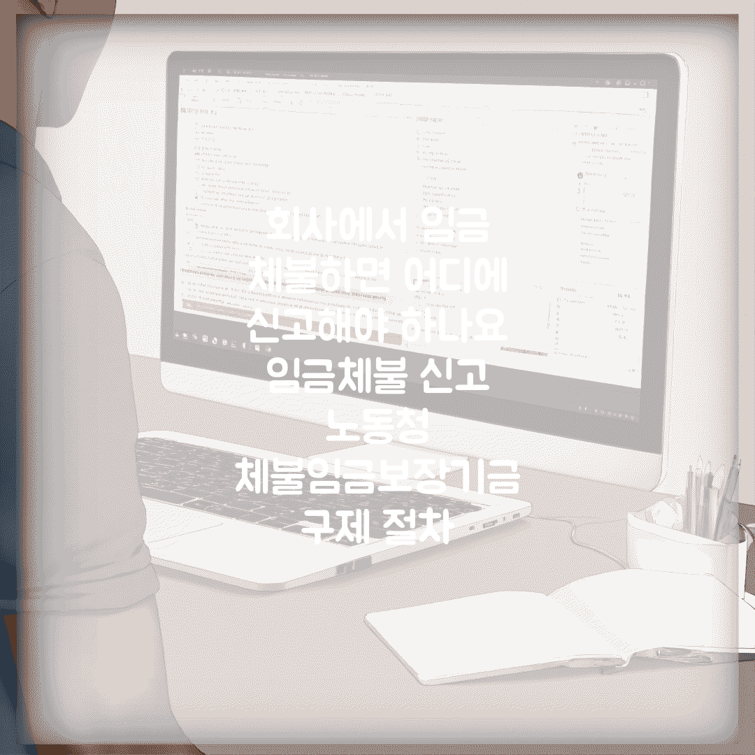 회사에서 임금 체불하면 어디에 신고해야 하나요 | 임금체불 신고 | 노동청 | 체불임금보장기금 | 구제 절차