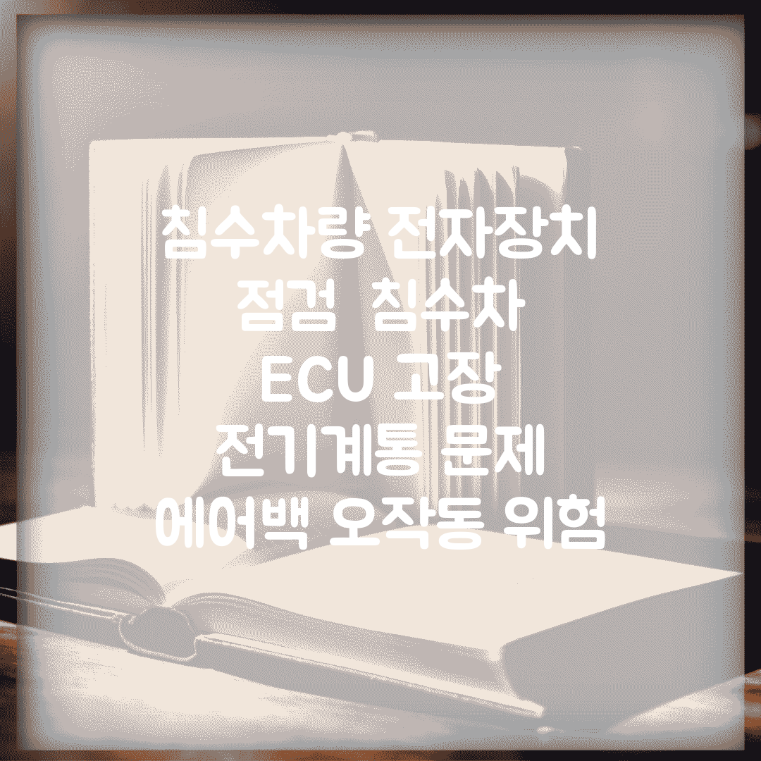 침수차량 전자장치 점검 | 침수차 ECU 고장 | 전기계통 문제 | 에어백 오작동 위험