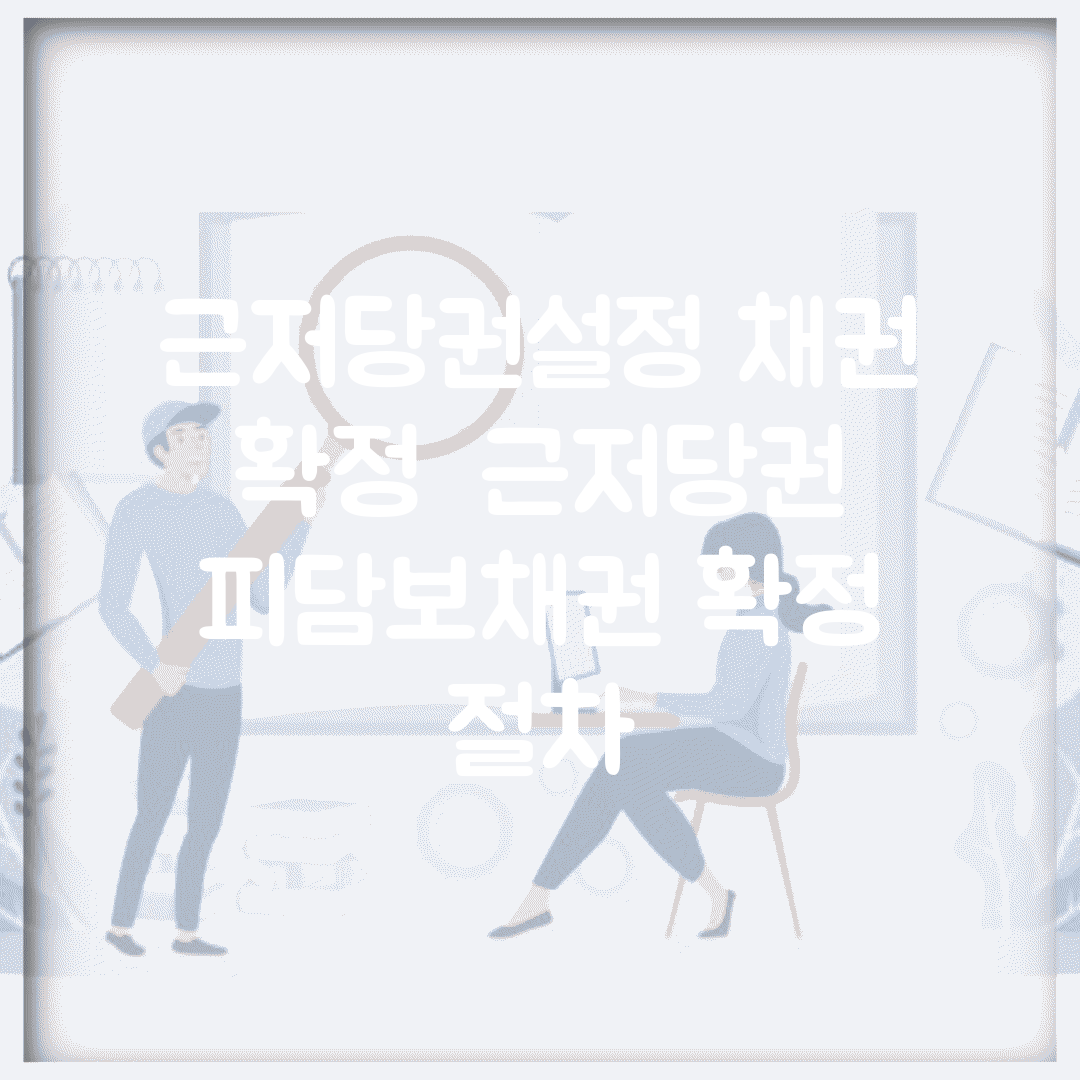 근저당권설정 채권 확정 | 근저당권 피담보채권 확정 절차
