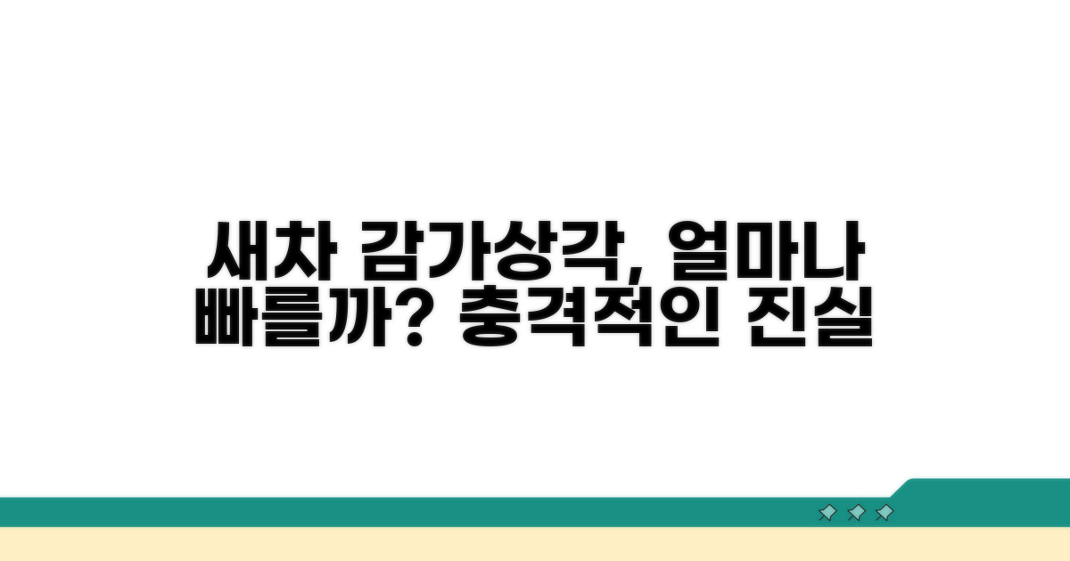 새 차 감가상각, 왜 이렇게 빠를까?