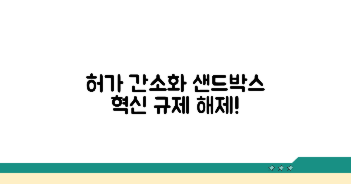 허가 간소화, 샌드박스 제도 활용
