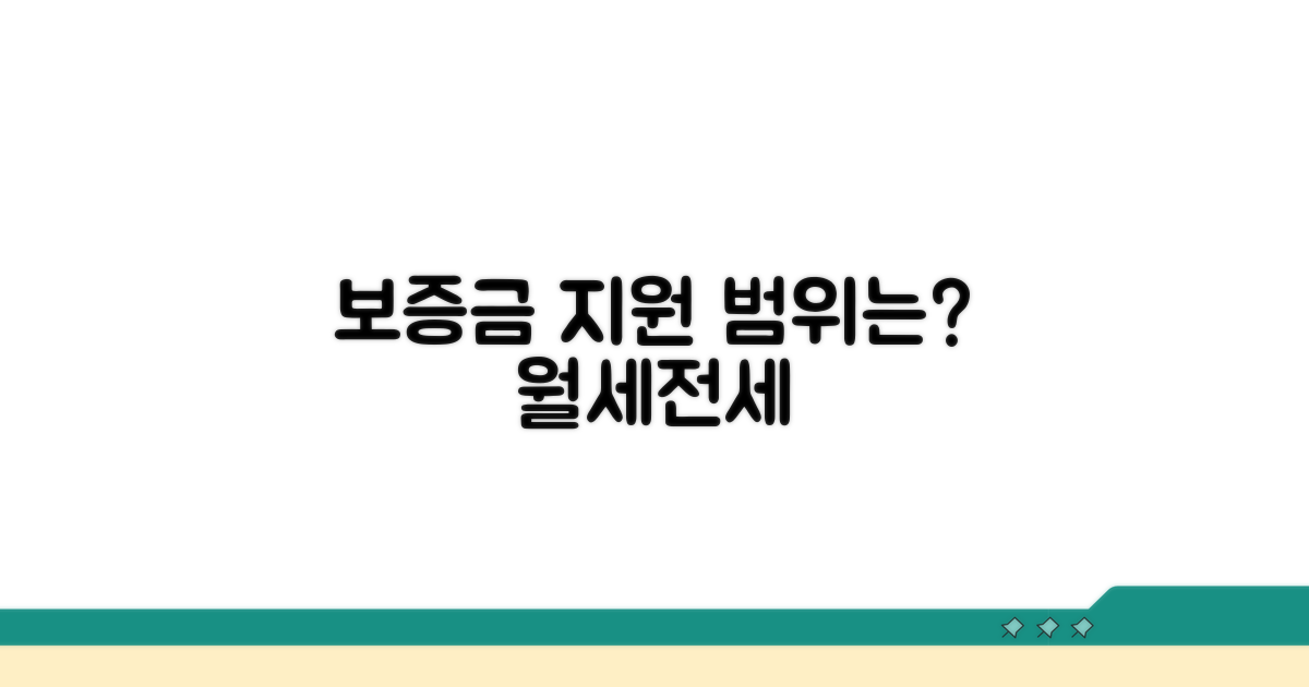 월세, 전세 보증금 지원 범위는