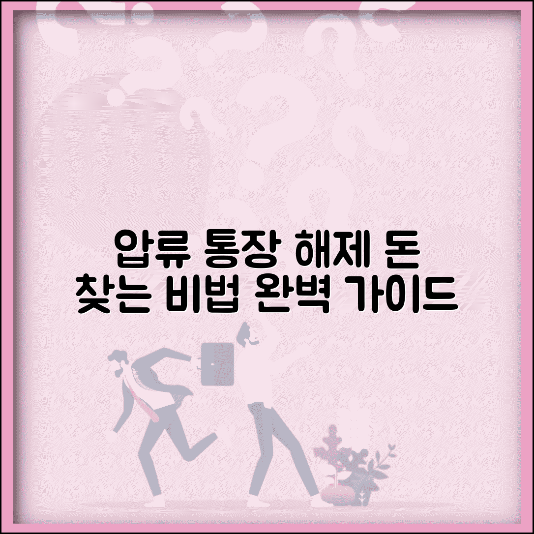 압류통장 돈찾는 방법 해제 절차 | 압류된 통장 해제 완벽 가이드