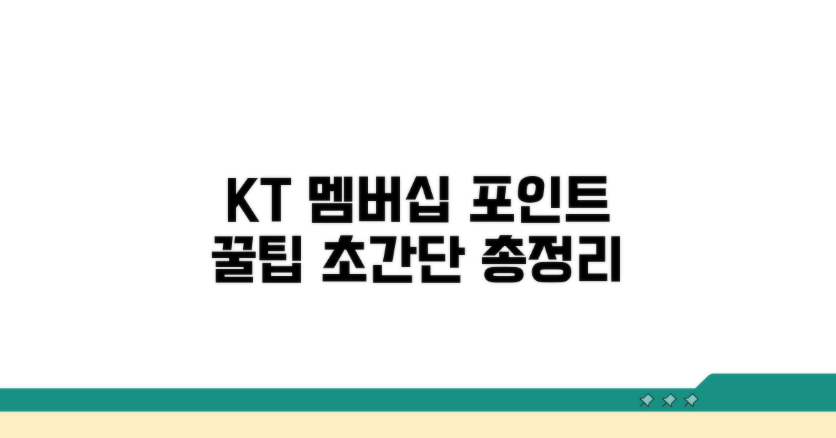 KT 멤버십 포인트 사용처 총정리