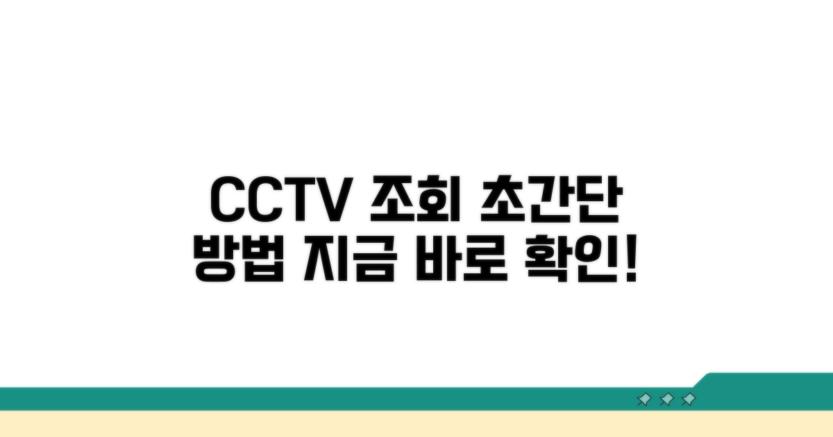 CCTV 영상 쉽게 조회하기