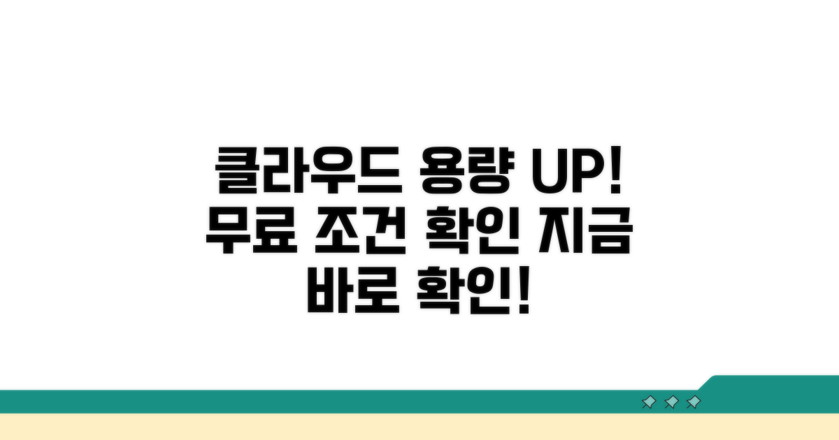 클라우드 저장 조건과 용량 확인