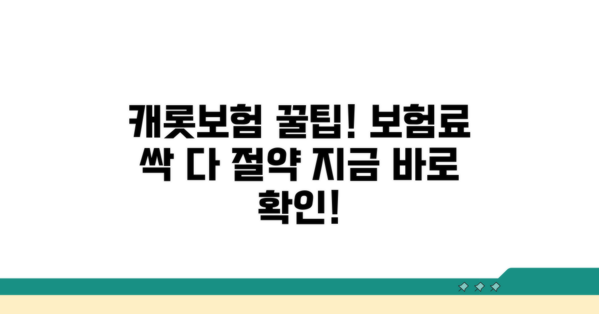 캐롯보험 꿀팁으로 보험료 절약하기