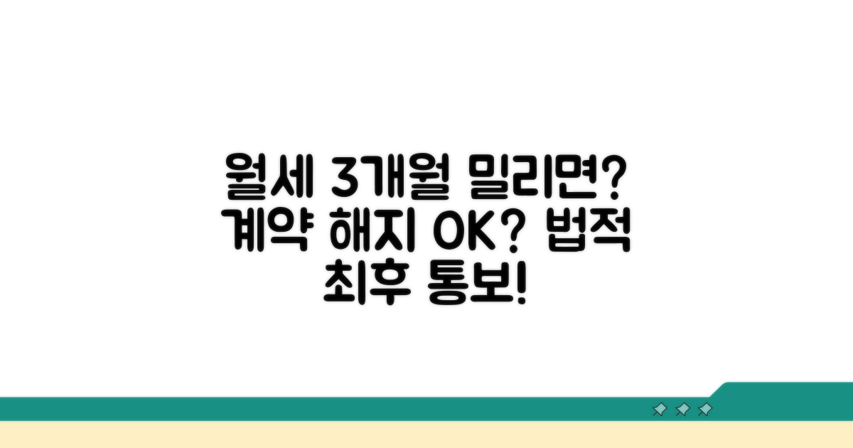 월세 3개월 연체, 계약 해지 가능할까?