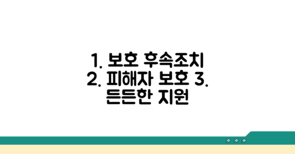 피해자 보호와 후속 조치