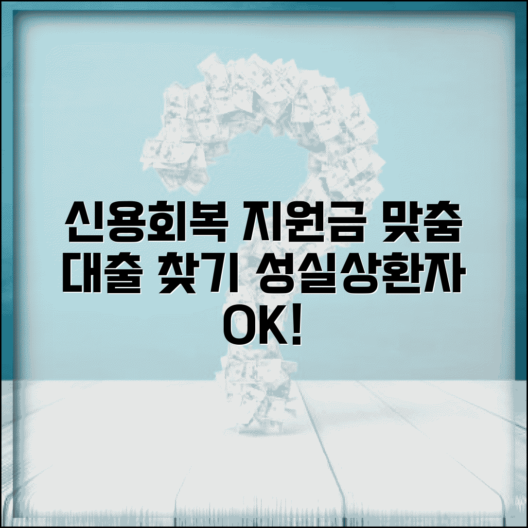 신용회복위원회 대출 종류별 비교 | 성실상환자 대출부터 긴급생계비까지 맞춤 대출 선택