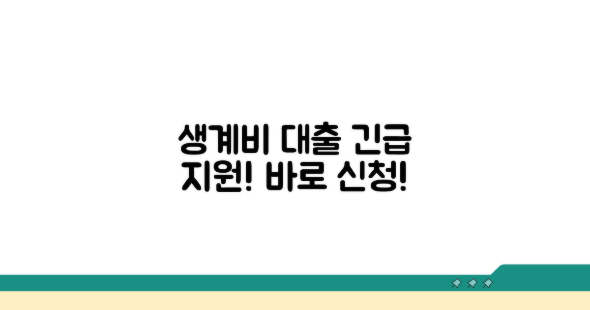 긴급생계비 대출 신청 방법