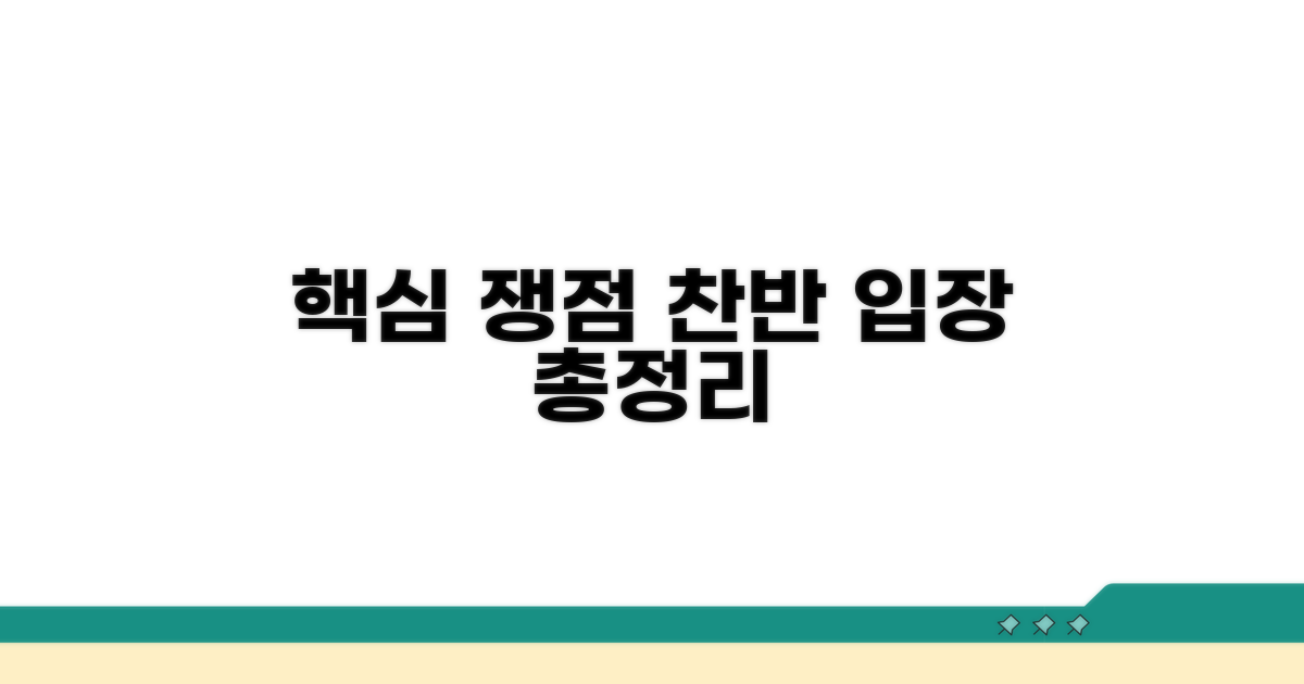 주요 쟁점과 찬반 입장