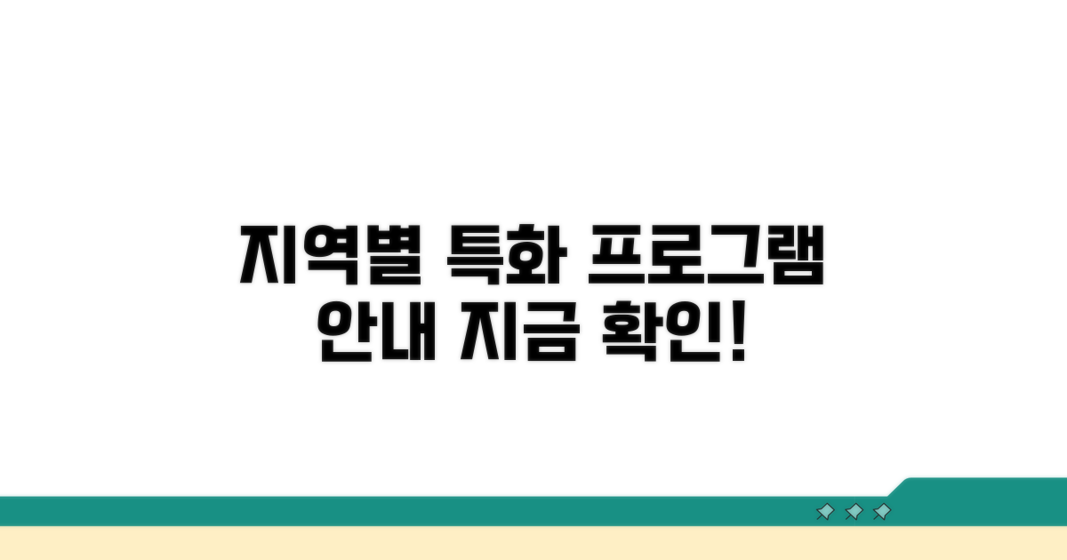 지역별 특화 프로그램 상세 안내