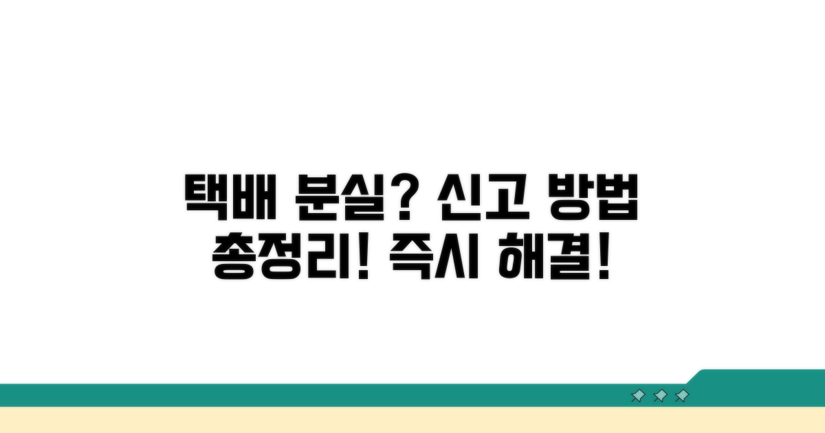 택배 분실 시 신고 방법은?