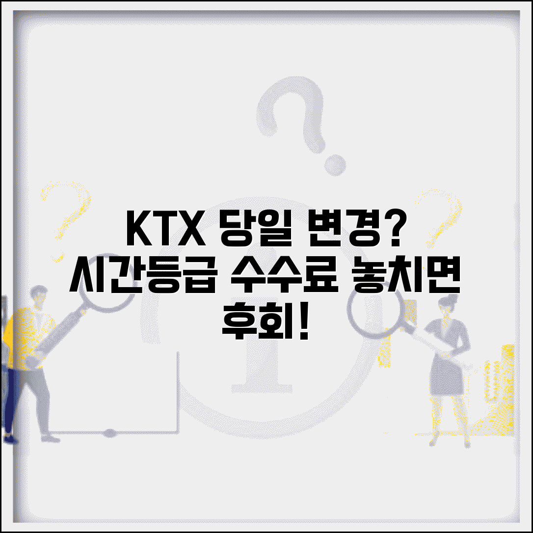 KTX 여행변경 수수료 당일 변경 | 기차표 출발 당일 시간 변경과 좌석 등급 변경 수수료