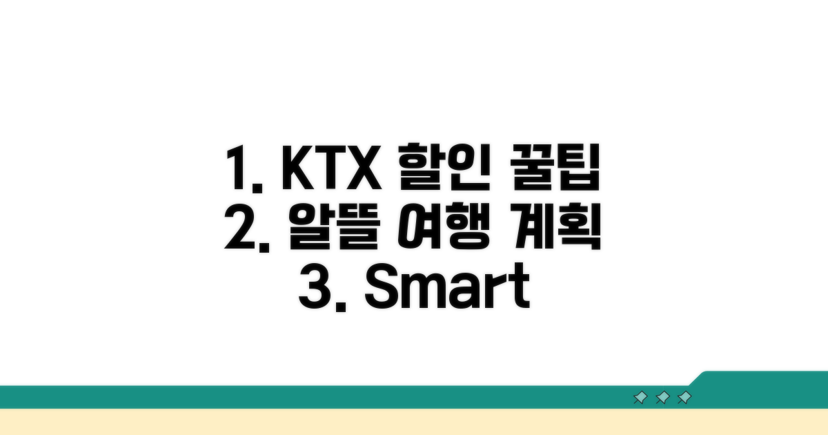 알뜰한 KTX 여행 변경 꿀팁