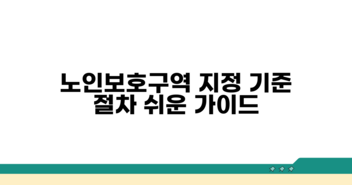 노인보호구역 지정 기준과 절차