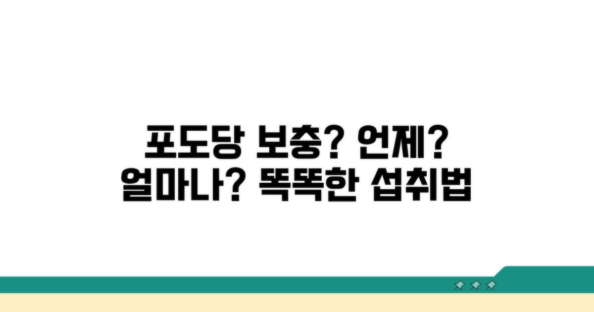 포도당 보충, 언제 얼마나 먹어야 할까?