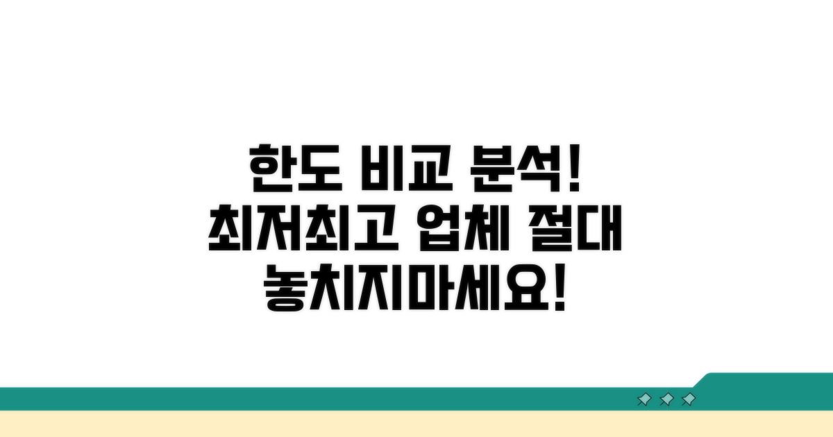 업체별 한도 비교 분석