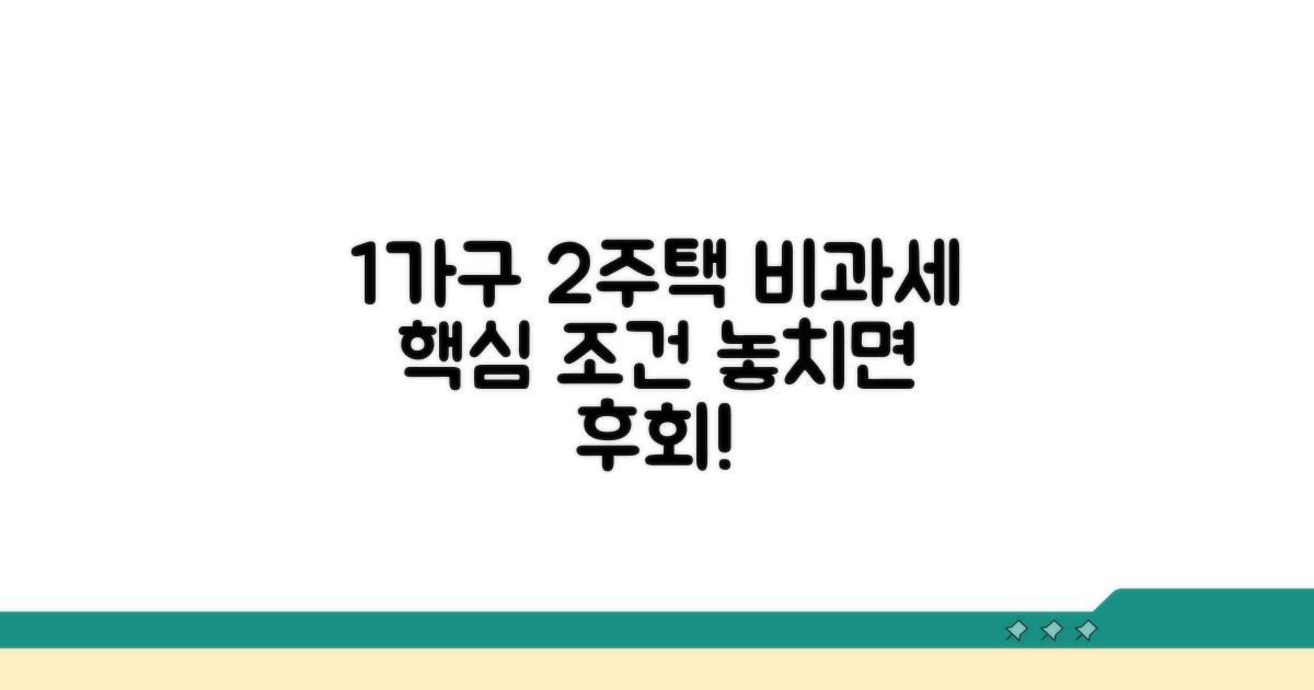 1가구 2주택 비과세 핵심 조건