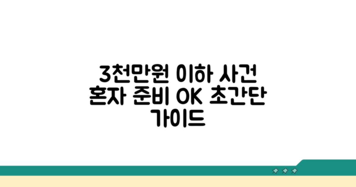 3000만원 이하 사건 혼자 준비하기