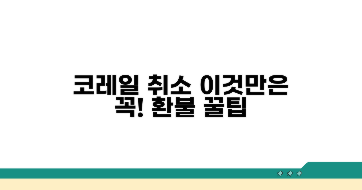 코레일 취소, 이것만은 꼭!