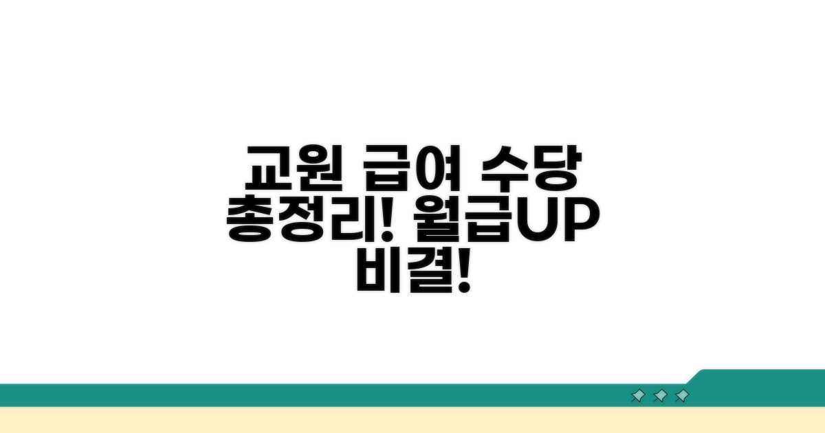 교원 급여, 각종 수당 총정리
