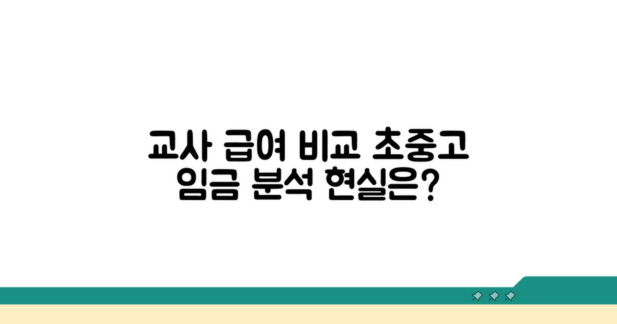 유초중고 교사 급여 비교 분석