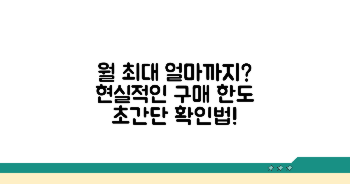 월 최대 얼마까지 구매 가능할까
