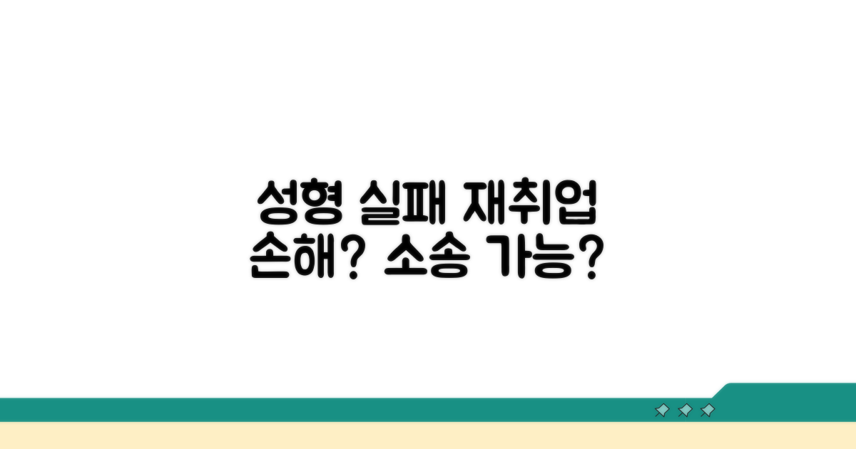 성형 실패, 재취업은 손해배상 대상?