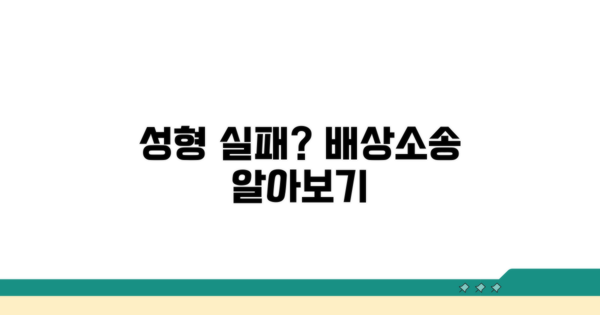 성형 실패 배상, 소송 절차 알아보기