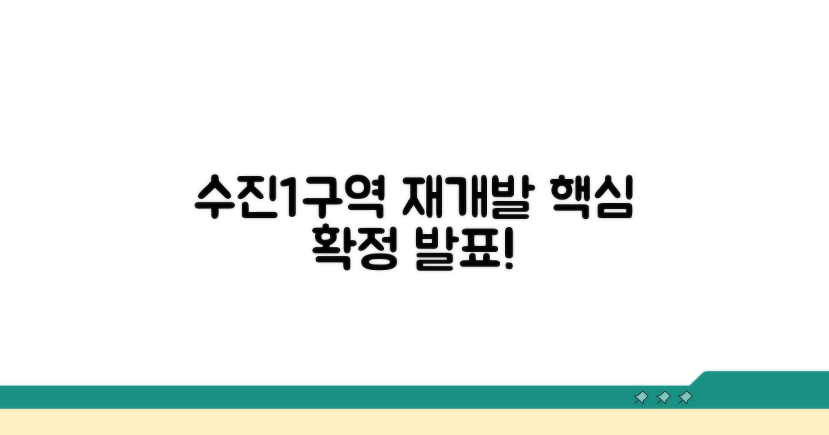 수진1구역 재개발 계획 핵심